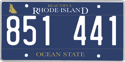 RI license plate 851441