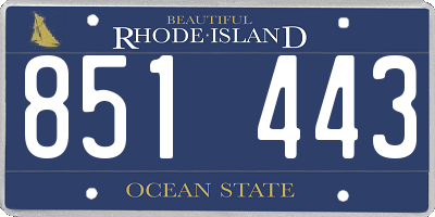 RI license plate 851443