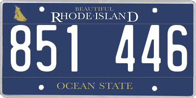 RI license plate 851446