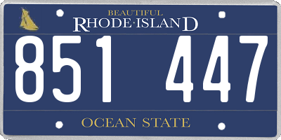 RI license plate 851447