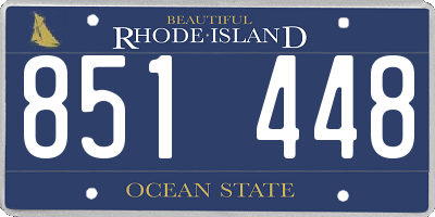RI license plate 851448