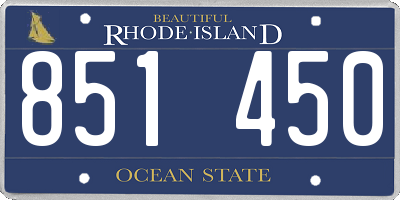RI license plate 851450