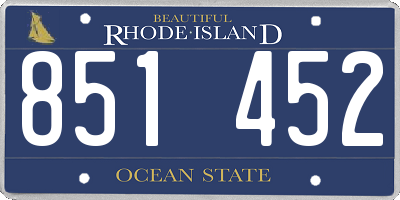 RI license plate 851452