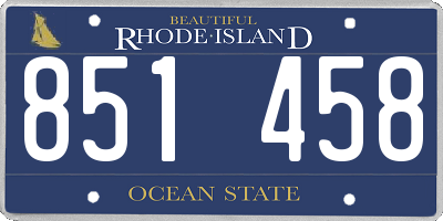 RI license plate 851458