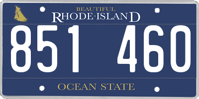 RI license plate 851460