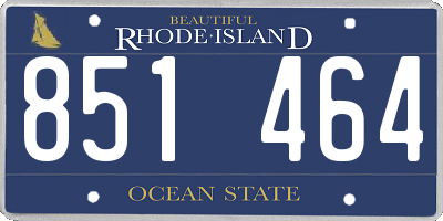 RI license plate 851464