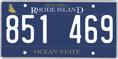 RI license plate 851469