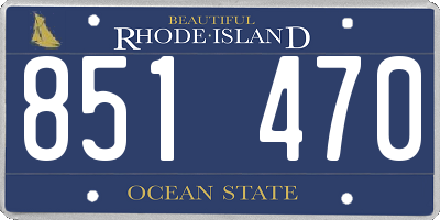 RI license plate 851470