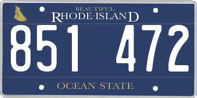 RI license plate 851472