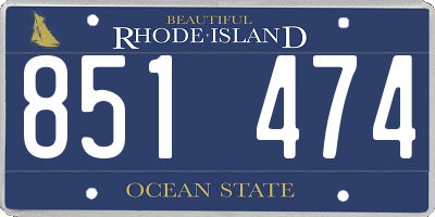 RI license plate 851474