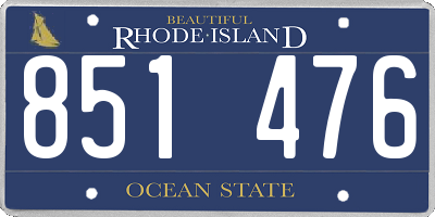 RI license plate 851476