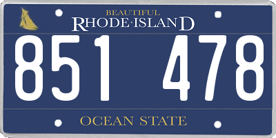 RI license plate 851478