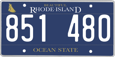 RI license plate 851480