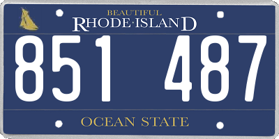 RI license plate 851487