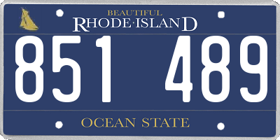 RI license plate 851489