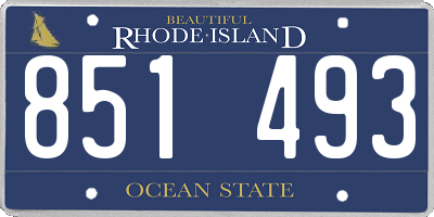 RI license plate 851493