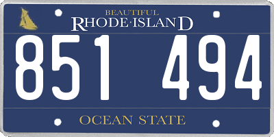 RI license plate 851494