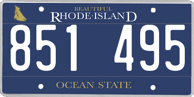 RI license plate 851495