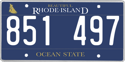 RI license plate 851497