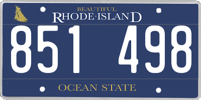 RI license plate 851498