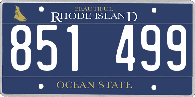 RI license plate 851499