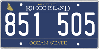 RI license plate 851505