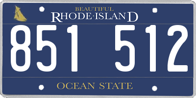 RI license plate 851512