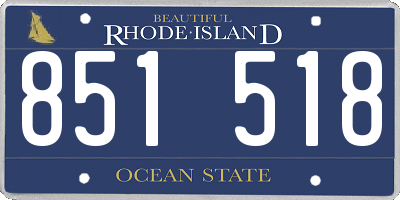 RI license plate 851518