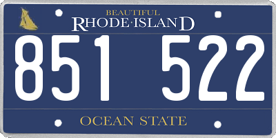 RI license plate 851522