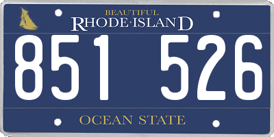 RI license plate 851526