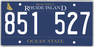 RI license plate 851527
