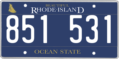 RI license plate 851531