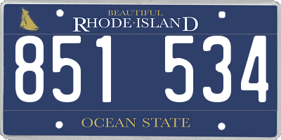 RI license plate 851534
