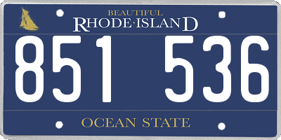 RI license plate 851536