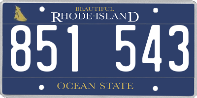 RI license plate 851543
