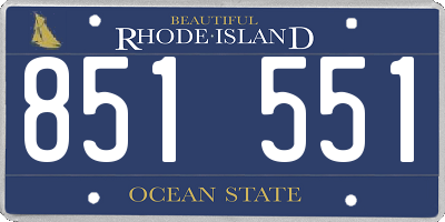 RI license plate 851551