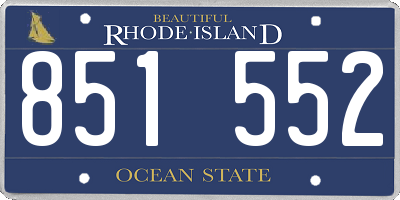 RI license plate 851552