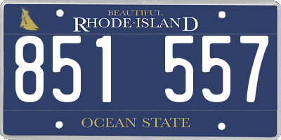 RI license plate 851557