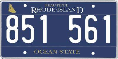 RI license plate 851561