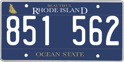 RI license plate 851562