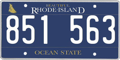 RI license plate 851563