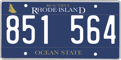 RI license plate 851564