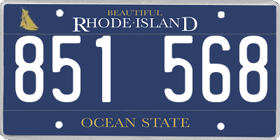 RI license plate 851568