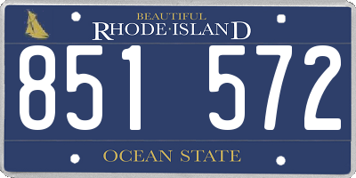 RI license plate 851572