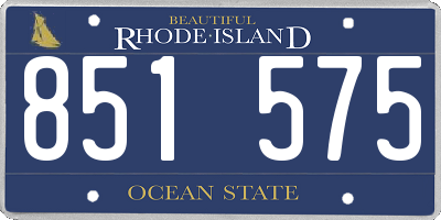 RI license plate 851575