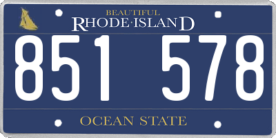 RI license plate 851578