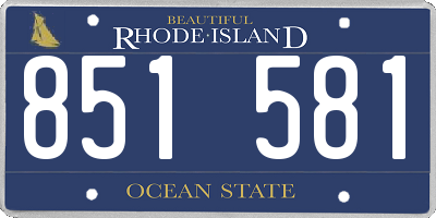 RI license plate 851581