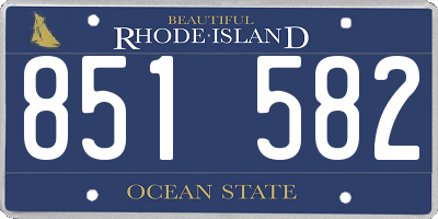RI license plate 851582