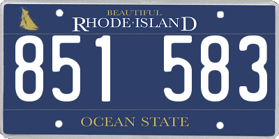 RI license plate 851583