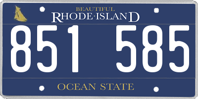 RI license plate 851585